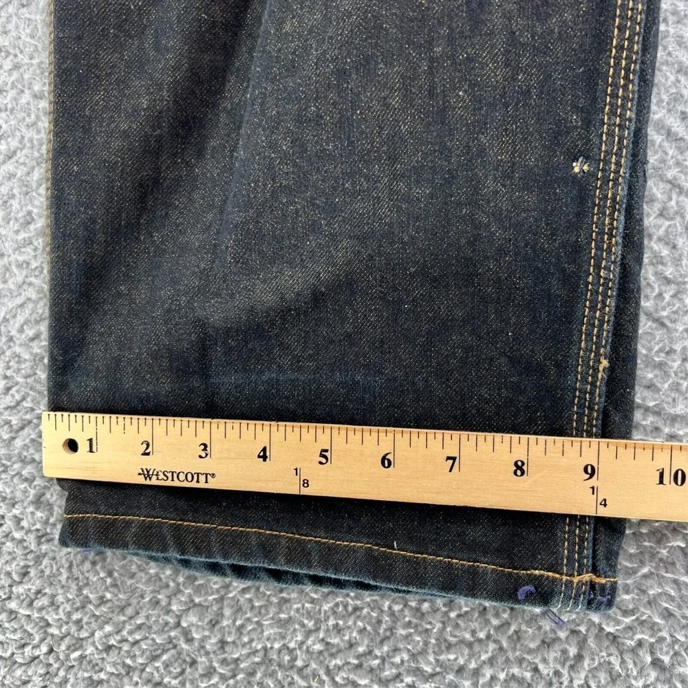 Vintage GAP CARPENTER Jean Men 34x30 Baggy Straight Leg Dark Blue Denim USA READ